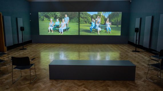 Concrete Feathers and Porcelain Tacks by Helen Cammock: Install at Touchstones Rochdale