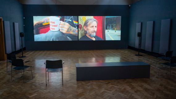 Concrete Feathers and Porcelain Tacks by Helen Cammock: Install at Touchstones Rochdale