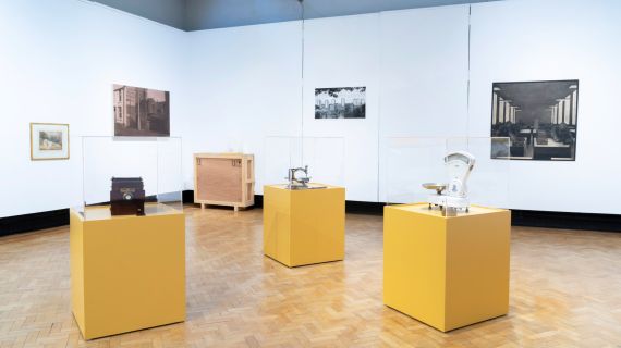 Concrete Feathers and Porcelain Tacks by Helen Cammock: Install at Touchstones Rochdale