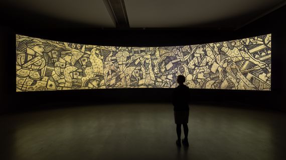 Timelines by Jananne Al-Ani: Install at Towner Eastbourne (photo credit: Rob Harris)